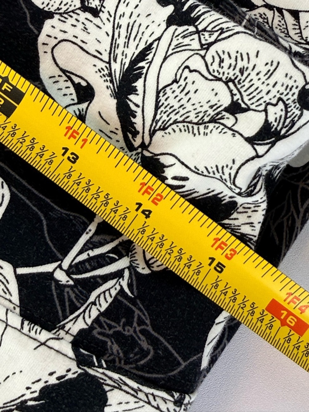 Soft Surroundings Black White Floral Leggings Womens Medium Stretch pant Size M - Picture 4 of 7